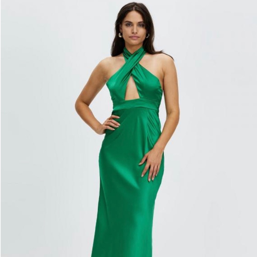 Runaway the label green dress NWOT